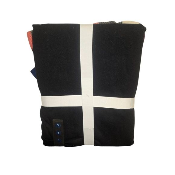 Club Room Men's Size Large Black/Red Plaid Fleece Pajama Set - Picture 2 of 3